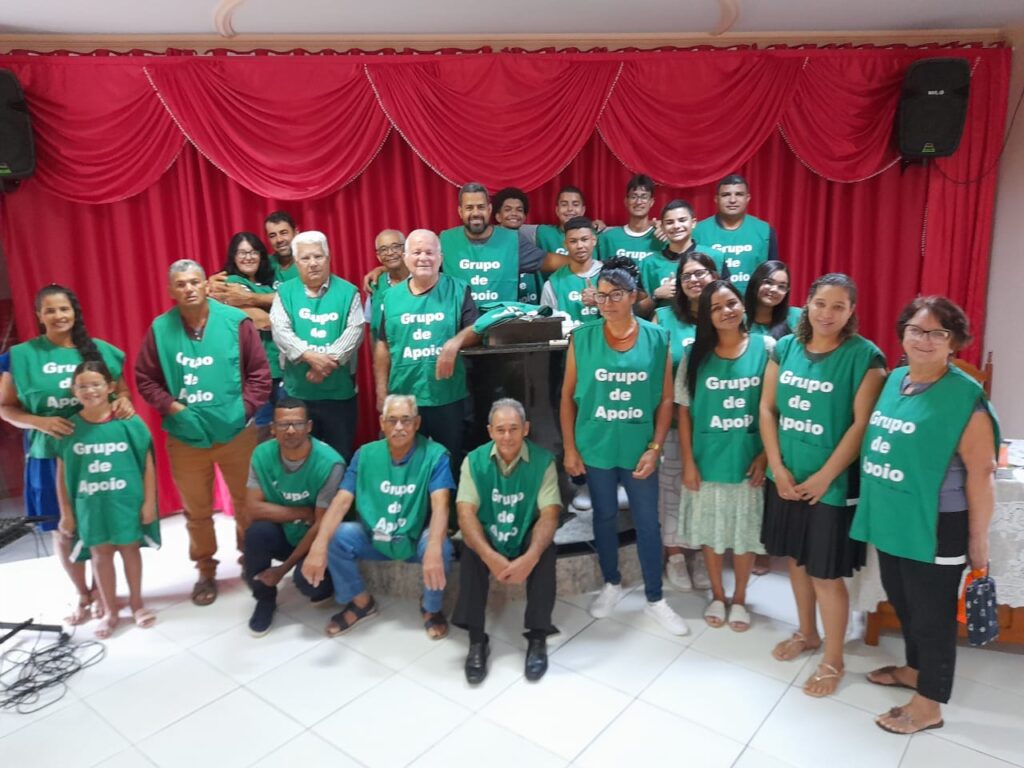 Ação Evangelística do Núcleo CIIB Norte-ES. Igreja da Casa de Oração em Vila Pavão-ES.