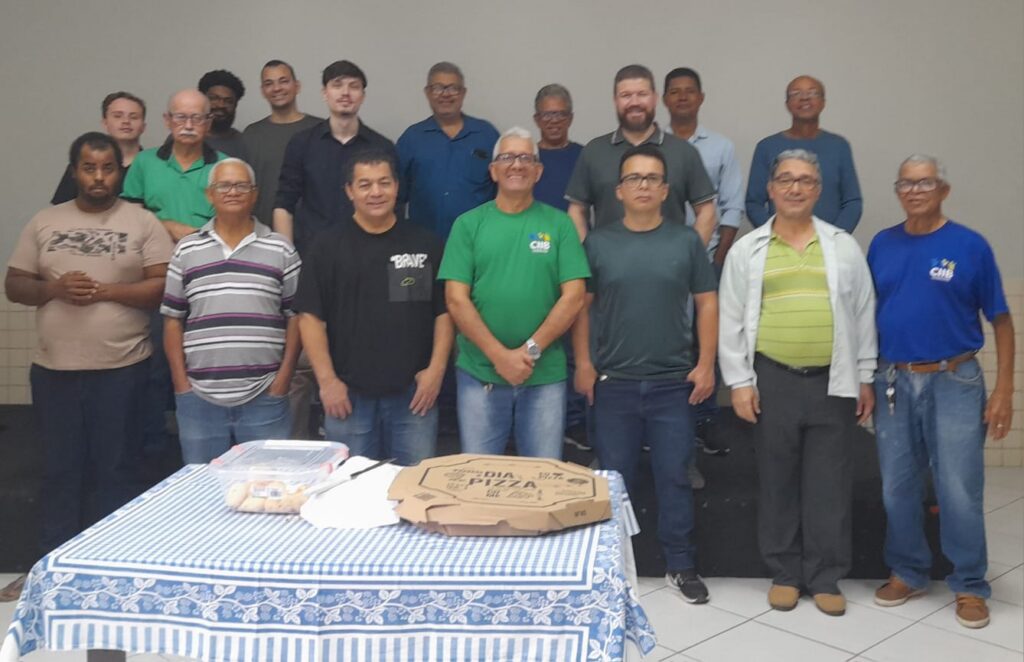 Café da manhã, com presbíteros e demais irmãos. O ministrante foi o irmão Joedson Amorim